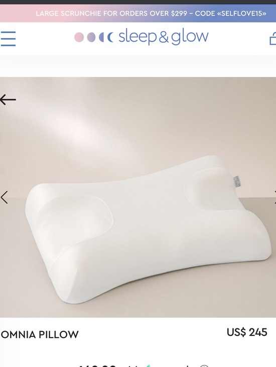 Sleep & Glow Other - Sleep & Glow Omnia Anti-Aging Pillow White & Gray